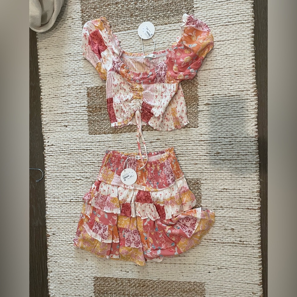 W.A.P.G Floral Patchwork Mini Skirt, BNWT